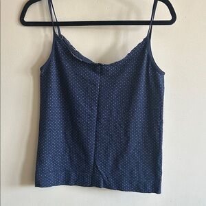 Navy Polka Dot Cami Tank Top - Women's